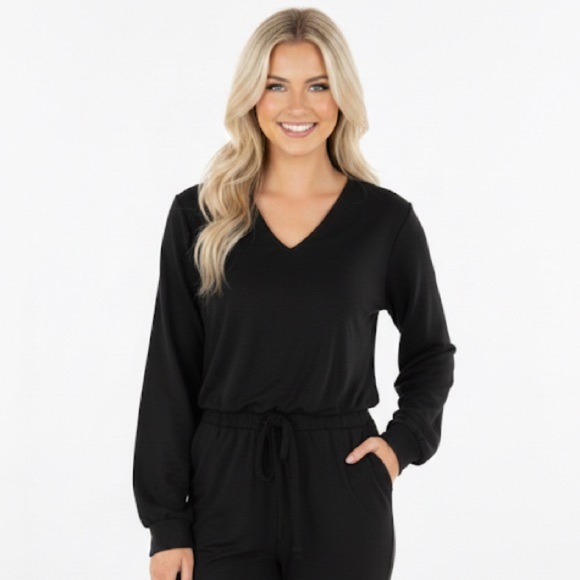 Young Fabulous and Broke black knit pants jumpsuit size medium - Picture 10 of 10